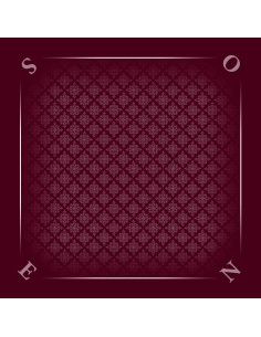 Tapis de jeu de tarot tramé bordeaux