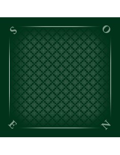 Tapis de jeu de tarot tramé vert