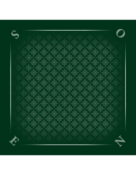 Tapis de jeu de tarot tramé vert