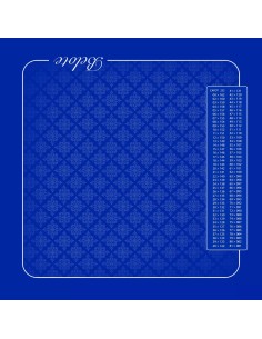 Tapis de jeu de belote trame bleu avec tableau de comptage des points