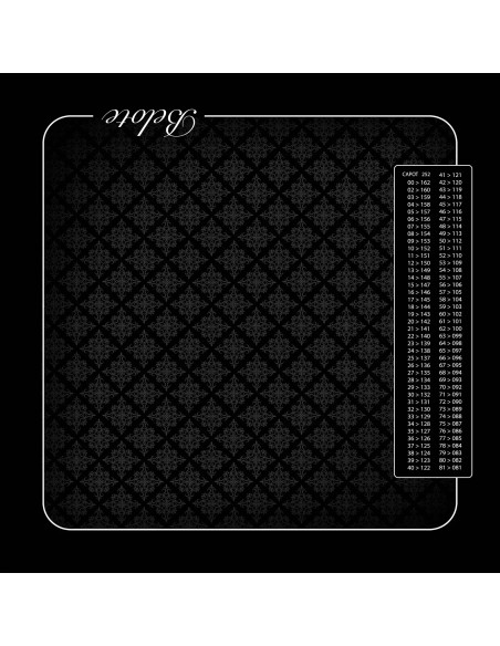 Tapis de jeu de belote trame noir avec tableau de comptage des points