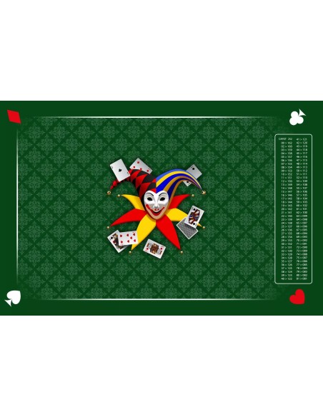 Tapis de Belote Rectangle - 60x40cm - MonTapisDeJeux