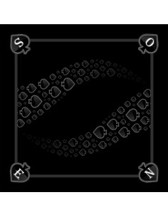 Tapis de jeu de tarot noir pique forest