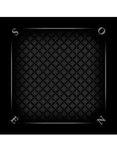 Tapis de jeu de tarot tramé noir