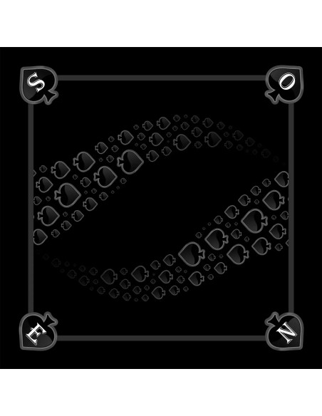 Tapis de jeu de tarot noir pique forest