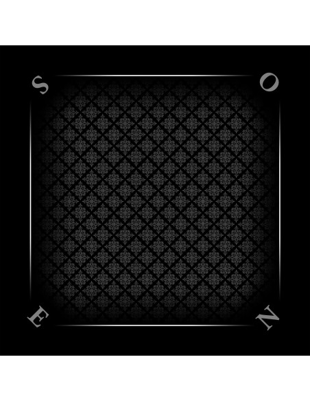 Tapis de jeu de tarot tramé noir