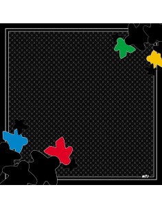 Tapis Multijeux carré meeple oc noir