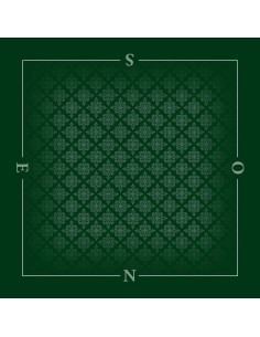 Tapis de jeu de bridge tramé vert