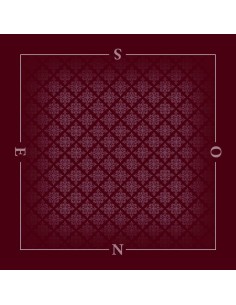 Tapis de jeu de bridge tramé bordeaux