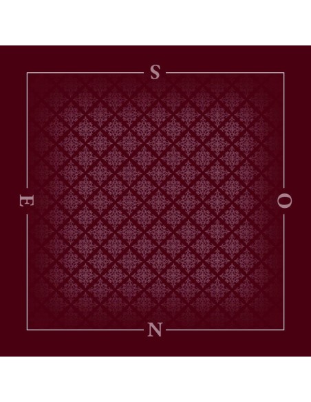 Tapis de jeu de bridge tramé bordeaux
