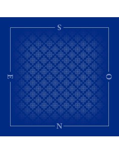 Tapis de jeu de bridge tramé bleu