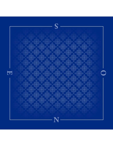 Tapis de jeu de bridge tramé bleu