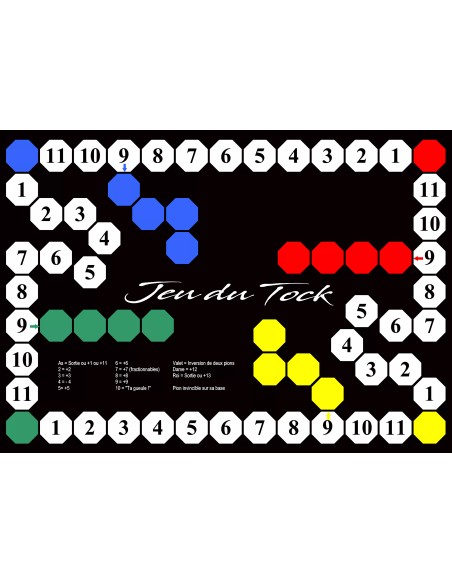 Tapis Jeu du Tock 70x50cm en 3mm d'épaisseur
