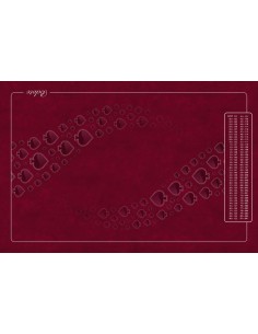 Tapis de belote forest bordeaux, avec points