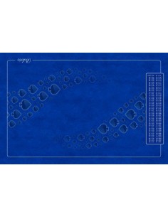 Tapis de belote forest bleu, avec points