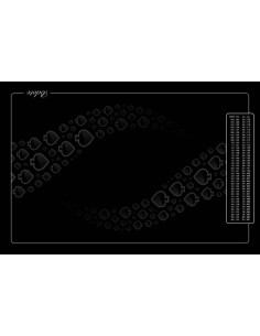 Tapis de belote forest noir, avec points