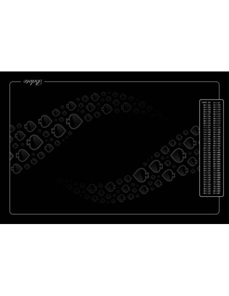 Tapis de belote forest noir, avec points