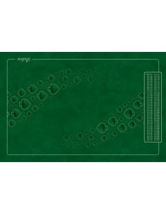 Tapis de belote forest vert, avec points