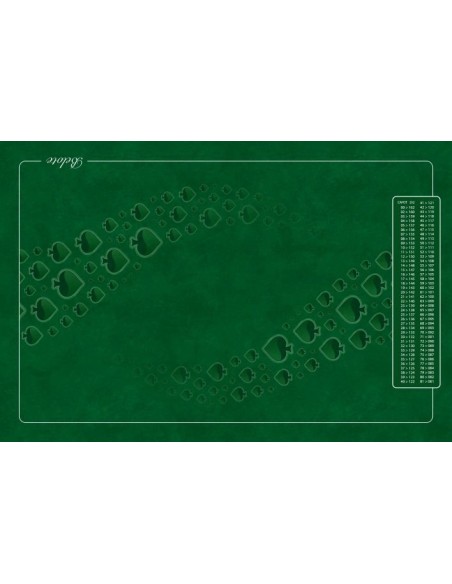 Tapis de belote forest vert, avec points Tapis de belote forest vert, avec points