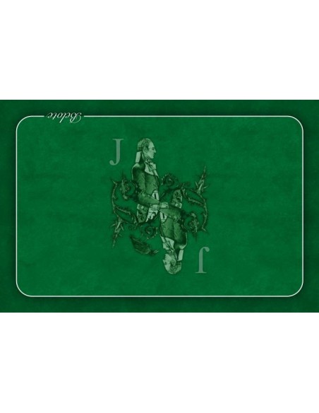 Tapis de belote rectangle valet vert