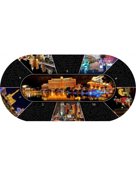 Tapis personnalisé ovale 215x105cm en 3mm d'épaisseur avec bords à glisser sous accoudoir