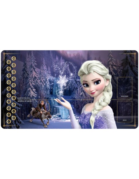 Tapis Playmats inspirés par l'univers Lorcana la reine des neiges