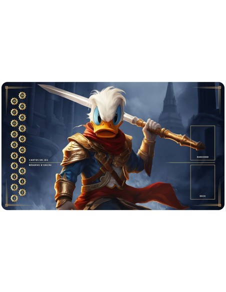 Tapis Playmats inspirés par l'univers Lorcana donald duck