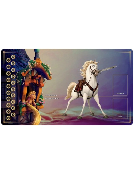 Tapis Playmats inspirés par l'univers Lorcana Princesse Raiponce