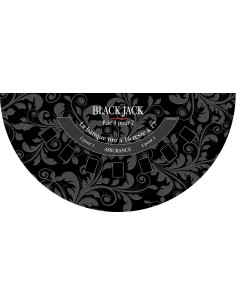 Tapis de casino black jack noir