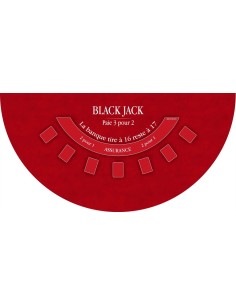 Tapis de casino black jack rouge