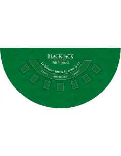 Tapis de casino black jack vert