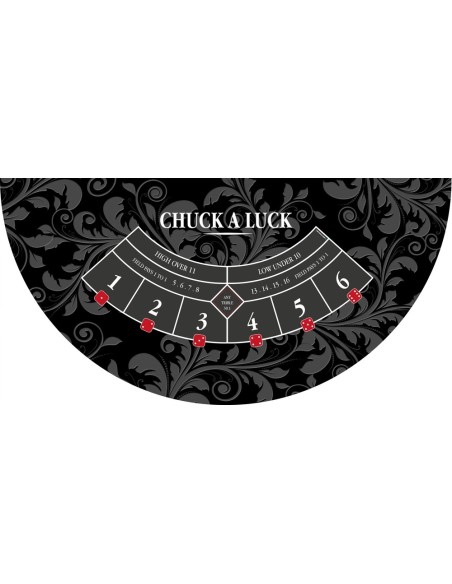 Tapis de casino chuck a luck noir