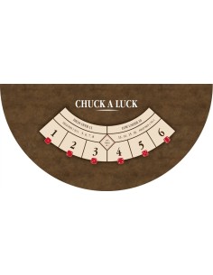 Tapis de casino chuck a luck brun
