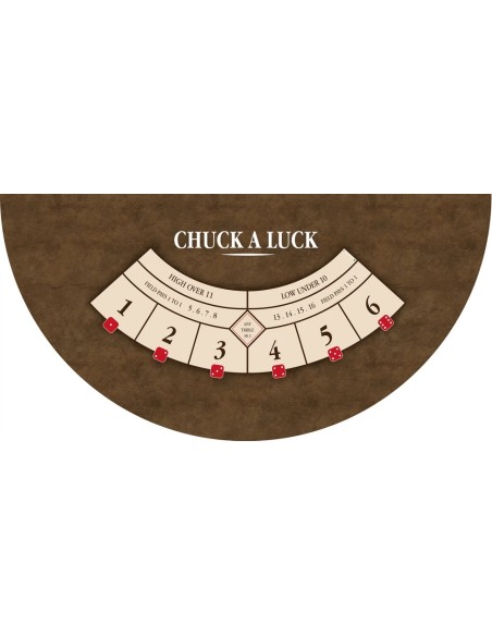 Tapis de casino chuck a luck brun