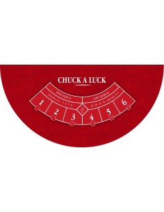 Tapis de casino chuck a luck rouge