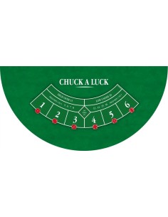 Tapis de casino chuck a luck vert