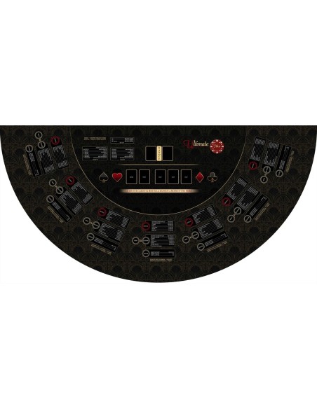 Tapis de casino Ultimate Poker noir VIP