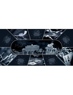 Tapis de poker rectangulaire "Las Vegas Design" 8 joueurs