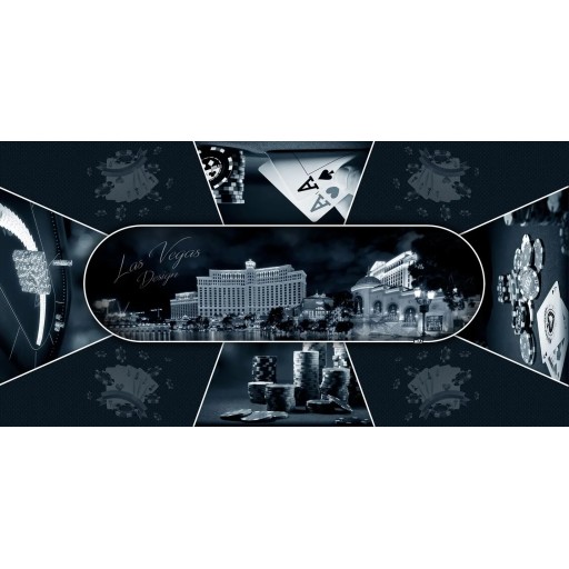 Tapis de poker rectangulaire "Las Vegas Design"