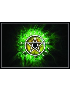 Tapis Multijeux rectangle motif incatation vert