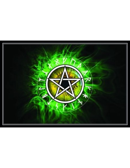 Tapis Multijeux rectangle motif incatation vert