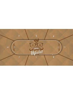 Tapis de poker rectangulaire "Hispter" 10 joueurs
