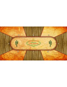 Tapis de Poker rectangulaire "Las Vegas Origins" 8 joueurs