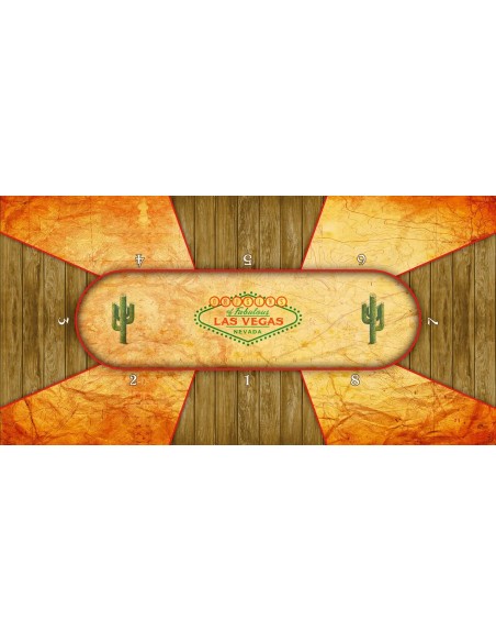 Tapis de Poker rectangulaire "Las Vegas Origins" 8 joueurs