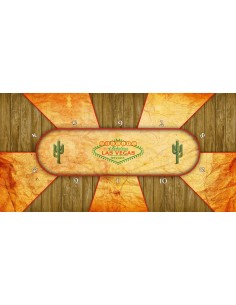 Tapis de Poker rectangulaire "Las Vegas Origins" 10 joueurs