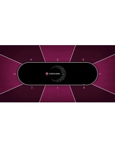 Tapis de poker rectangulaire Luna Pure Player 8 joueurs