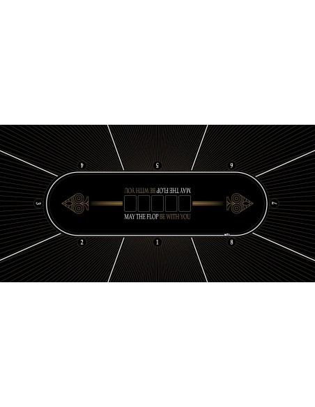 Tapis de Poker rectangulaire "May The Flop" 8 joueurs