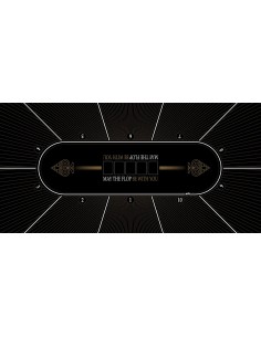 Tapis de Poker rectangulaire "May The Flop" 10 joueurs