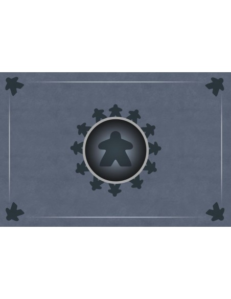 Tapis Multijeux rectangle meeple card gris