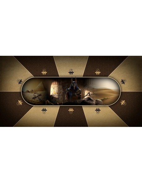 Tapis de poker rectangulaire anubis 10 joueurs